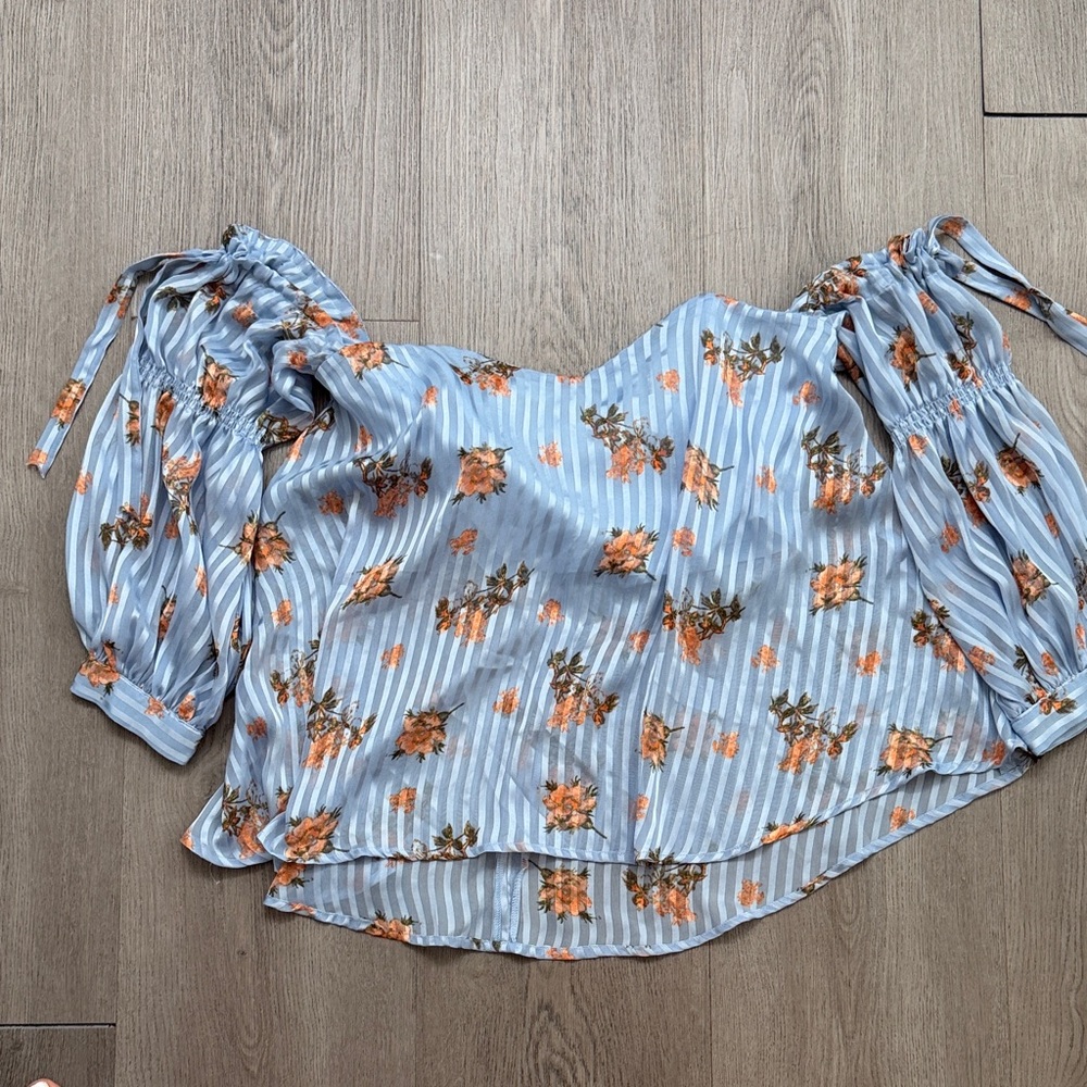 Astr floral off the shoulder blouse